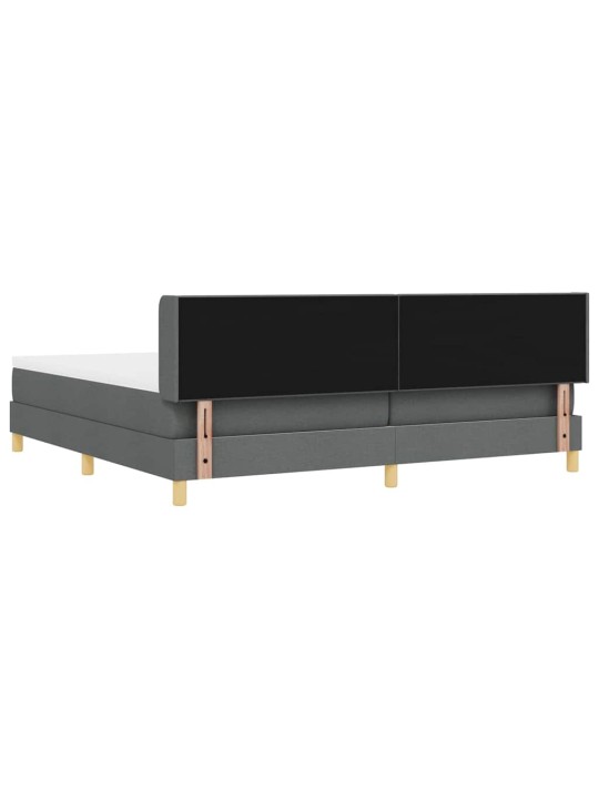 Voodiraam vedrumadratsiga tumehall 200 x 200 cm kangas