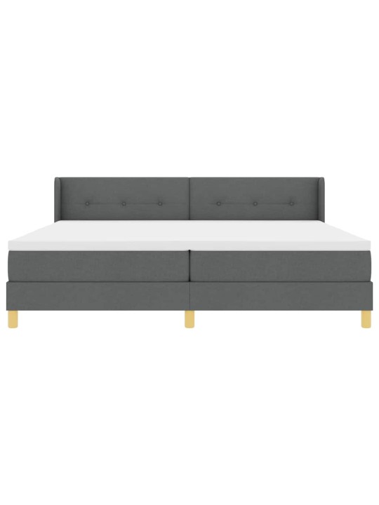 Voodiraam vedrumadratsiga tumehall 200 x 200 cm kangas