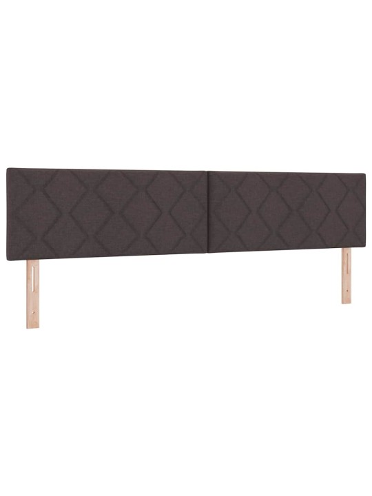 Kontinentaalvoodi madratsi ja peatsiga tumepruun 200 x 200 cm puit