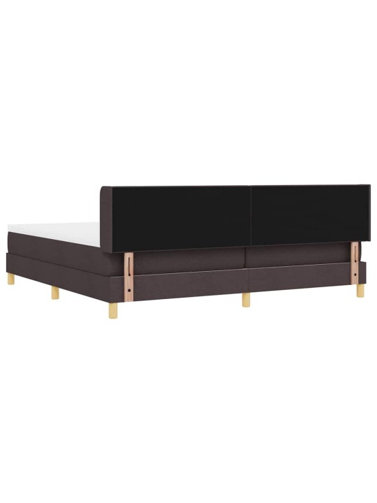 Kontinentaalvoodi madratsi ja peatsiga tumepruun 200 x 200 cm puit