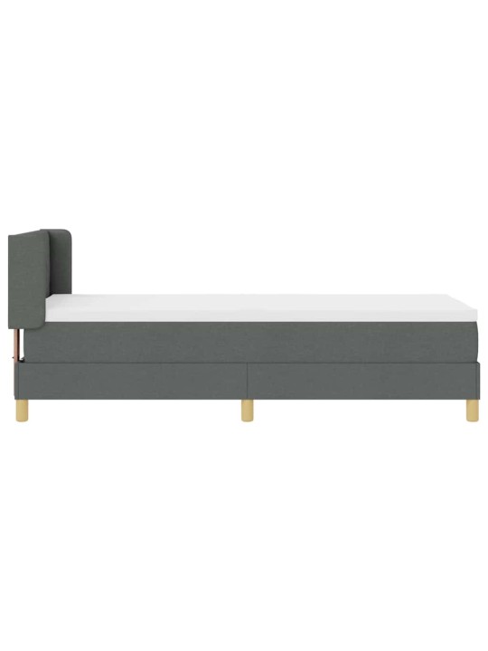 Voodiraam vedrumadratsiga tumehall 80 x 200 cm kangas