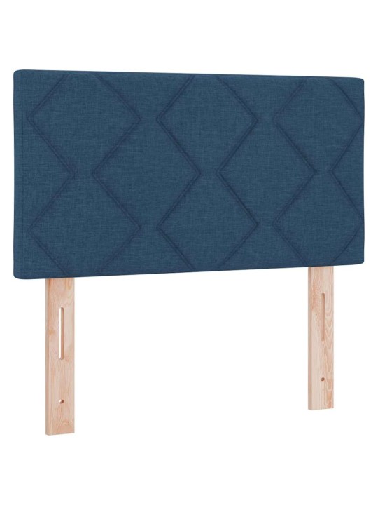 Voodiraam vedrumadratsiga peaga sinine 80 x 200 cm kangas
