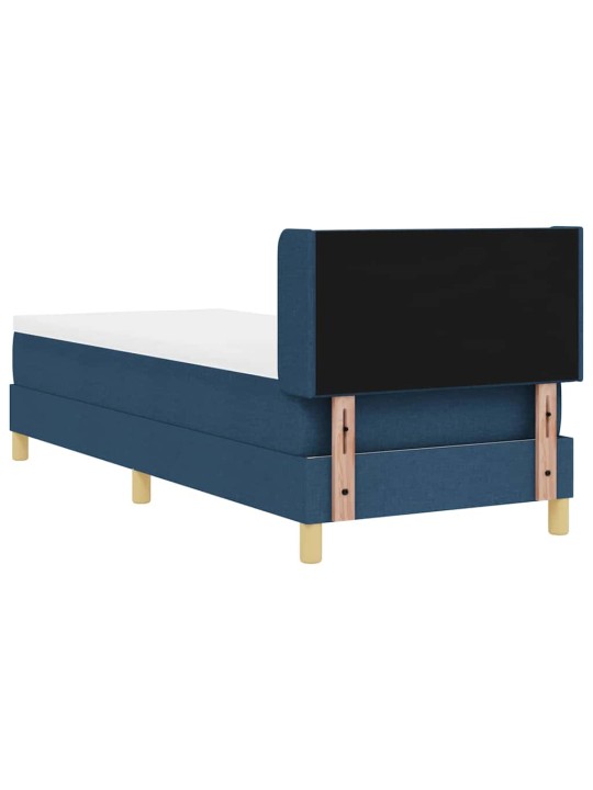 Voodiraam vedrumadratsiga peaga sinine 80 x 200 cm kangas