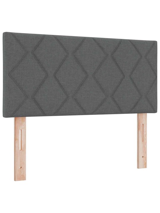 Voodiraam vedrumadratsiga tumehall 90 x 190 cm kangas