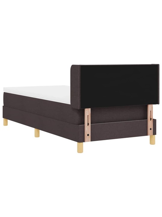 Kontinentaalvoodi madratsi ja peatsiga tumepruun 90 x 200 cm puit