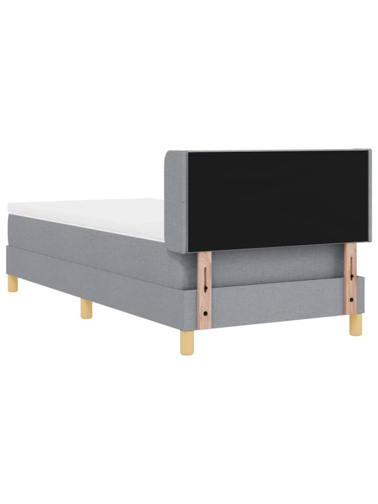 Voodiraam vedrumadratsiga helehall 100 x 200 cm kangas