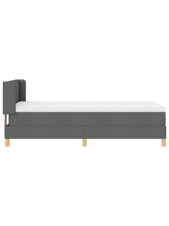 Voodiraam vedrumadratsiga tumehall 100 x 200 cm kangas