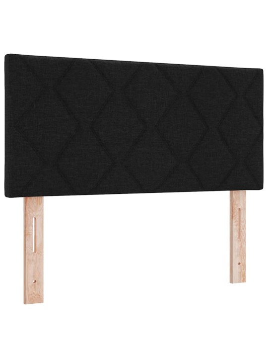 Kontinentaalvoodi madratsi ja peatsiga must 100 x 200 cm puit