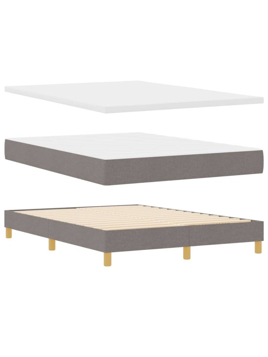 Voodiraam vedrudega peaga pruunikashall 140 x 190 cm kangas