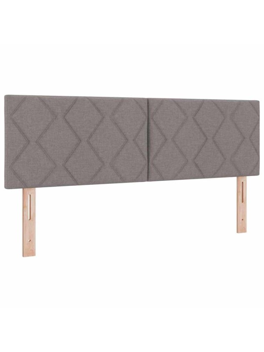 Voodiraam vedrudega peaga pruunikashall 140 x 190 cm kangas