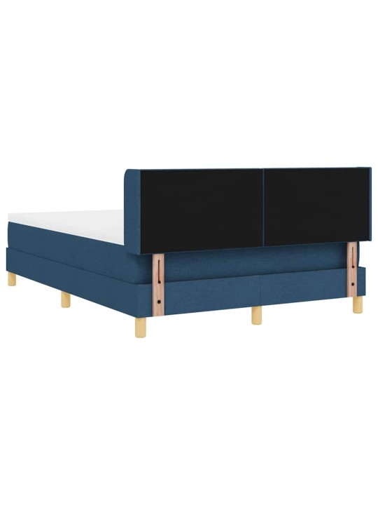 Voodiraam vedrumadratsiga peaga sinine 140 x 200 cm kangas