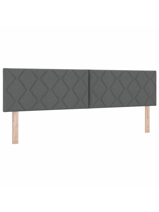 Voodiraam vedrumadratsiga tumehall 180 x 200 cm kangas