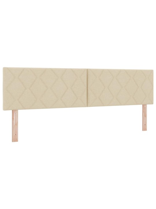 Voodiraam vedrumadratsiga peaga kreemjas 180 x 200 cm kangas
