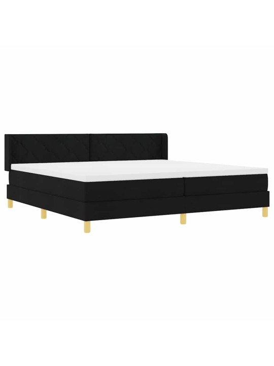 Kontinentaalvoodi madratsiga must ja valge 200 x 200 cm vaht