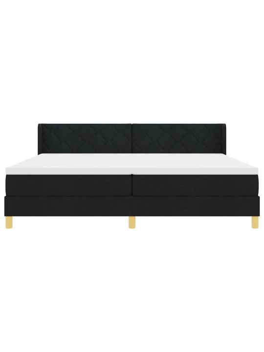 Kontinentaalvoodi madratsiga must ja valge 200 x 200 cm vaht