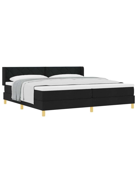 Kontinentaalvoodi madratsiga must ja valge 200 x 200 cm vaht