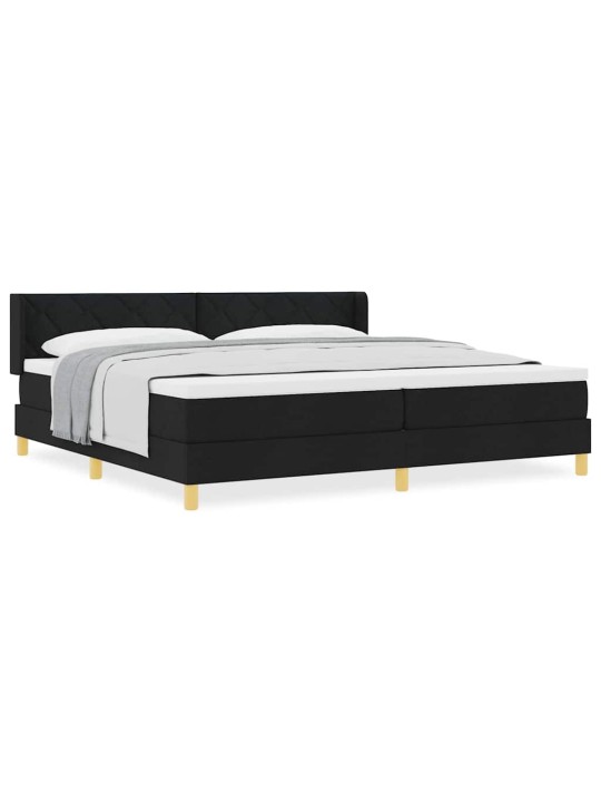 Kontinentaalvoodi madratsiga must ja valge 200 x 200 cm vaht