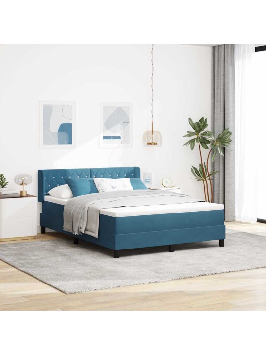 Kontinentaalvoodi koos madratsiga must 100x200 cm samet peaga