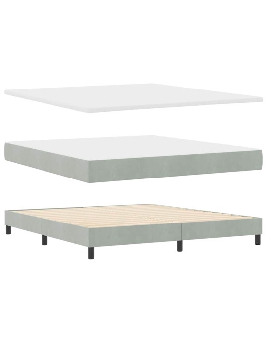 Kontinentaalvoodi koos madratsiga must 100x200 cm samet peaga