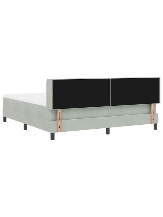 Kontinentaalvoodi koos madratsiga must 100x200 cm samet peaga