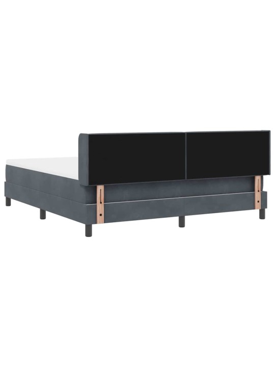 Kontinentaalvoodi koos madratsiga must 100x200 cm samet peaga