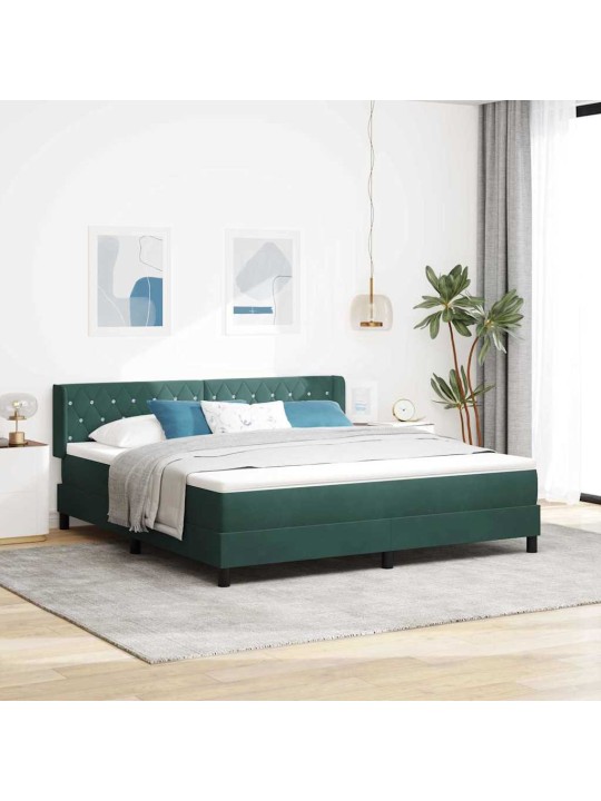 Kontinentaalvoodi koos madratsiga must 100x200 cm samet peaga