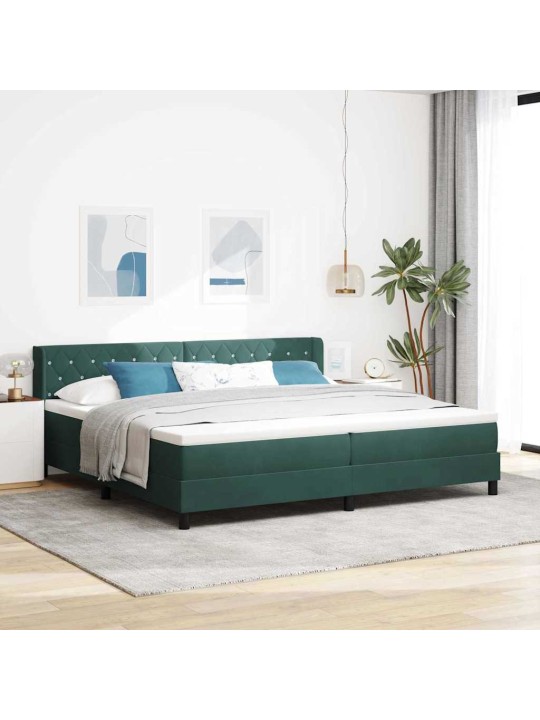 Kontinentaalvoodi koos madratsiga must 100x200 cm samet peaga