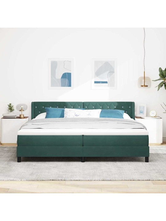 Kontinentaalvoodi koos madratsiga must 100x200 cm samet peaga