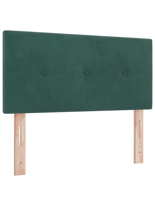 Kontinentaalvoodi koos madratsiga must 100x200 cm samet peaga