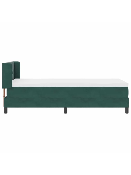 Kontinentaalvoodi koos madratsiga must 100x200 cm samet peaga