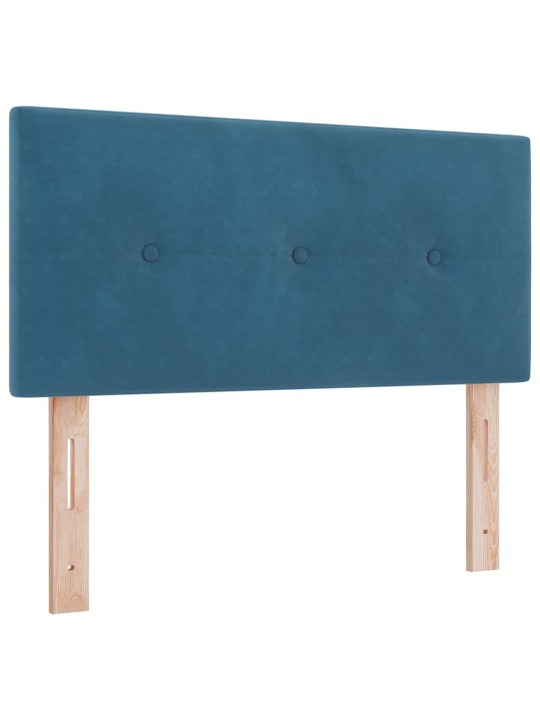 Kontinentaalvoodi koos madratsiga must 100x200 cm samet peaga