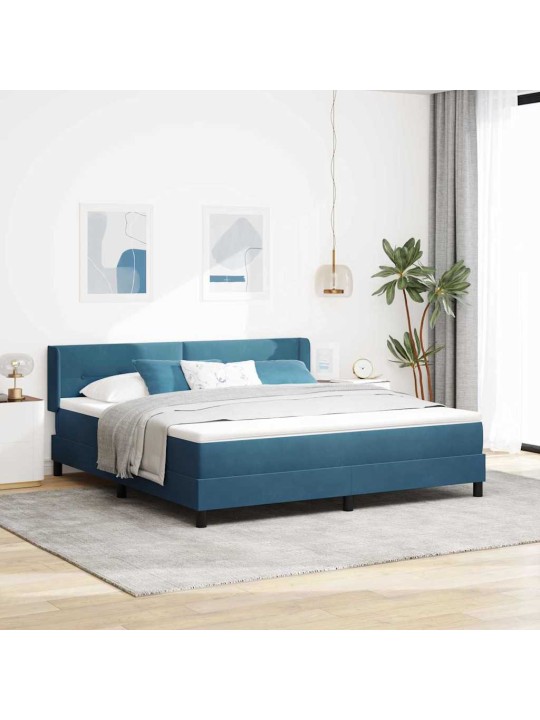 Kontinentaalvoodi koos madratsiga must 100x200 cm samet peaga