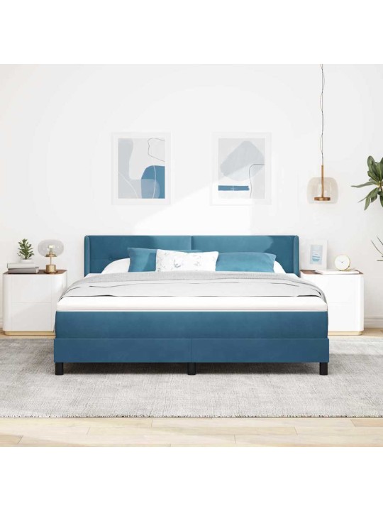 Kontinentaalvoodi koos madratsiga must 100x200 cm samet peaga