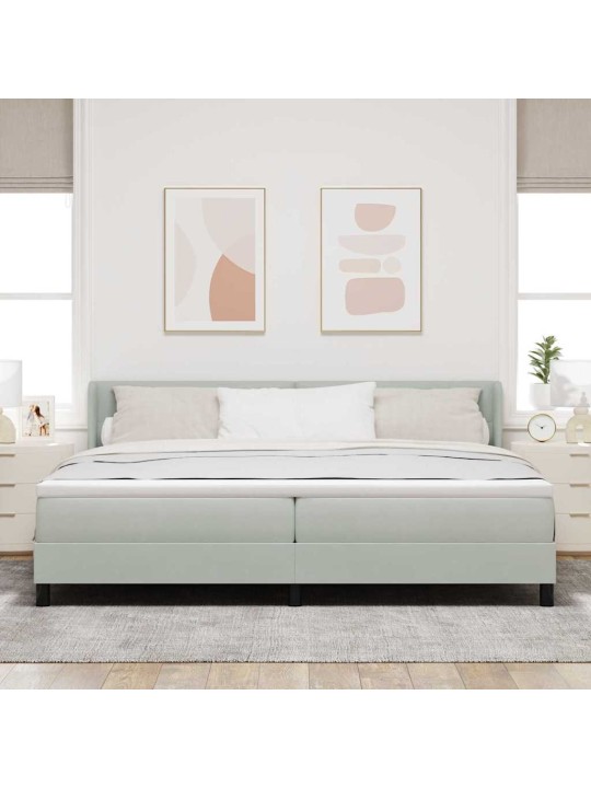 Kontinentaalvoodi koos madratsiga must 100x200 cm samet peaga
