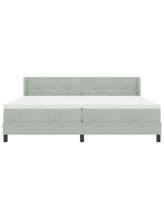 Kontinentaalvoodi koos madratsiga must 100x200 cm samet peaga