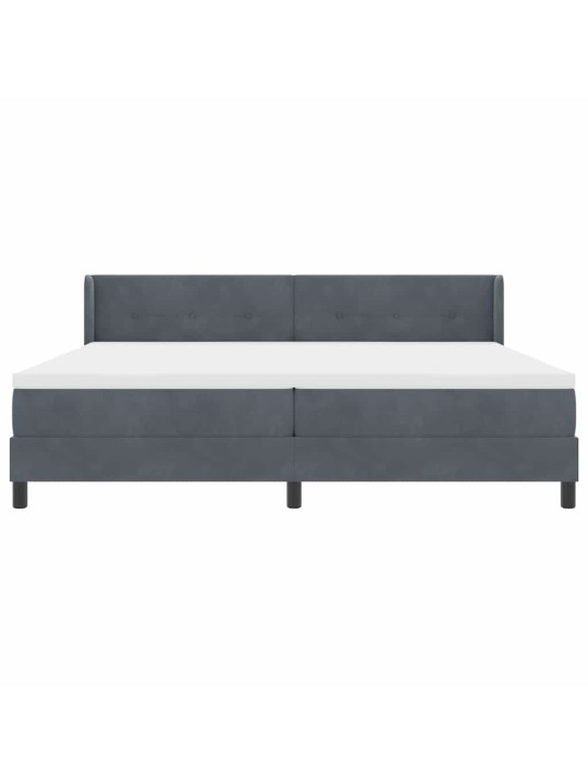 Kontinentaalvoodi koos madratsiga must 100x200 cm samet peaga