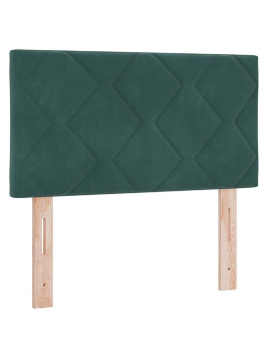 Kontinentaalvoodi koos madratsiga must 100x200 cm samet peaga