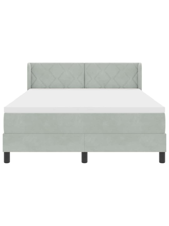 Kontinentaalvoodi koos madratsiga must 100x200 cm samet peaga
