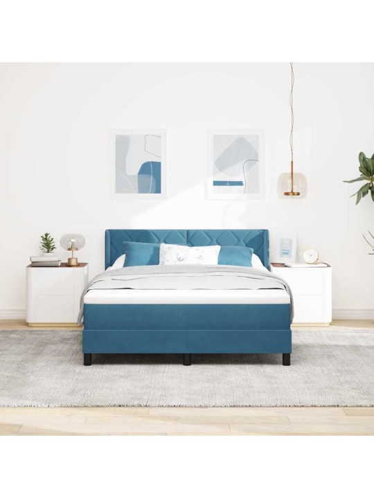 Kontinentaalvoodi koos madratsiga must 100x200 cm samet peaga
