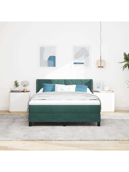 Kontinentaalvoodi koos madratsiga must 100x200 cm samet peaga