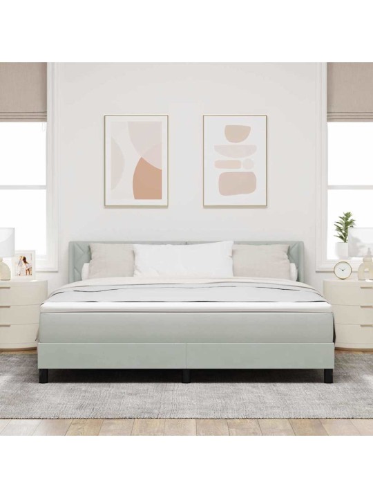 Kontinentaalvoodi koos madratsiga must 100x200 cm samet peaga