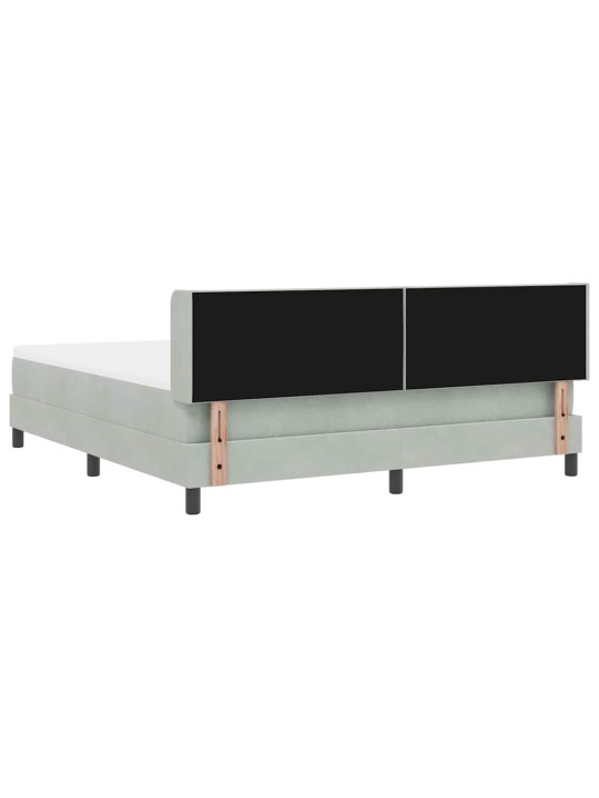 Kontinentaalvoodi koos madratsiga must 100x200 cm samet peaga