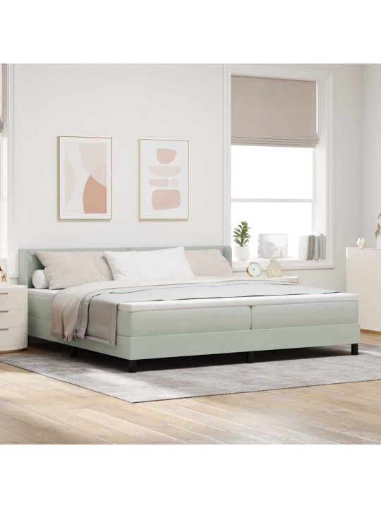 Kontinentaalvoodi koos madratsiga must 100x200 cm samet peaga
