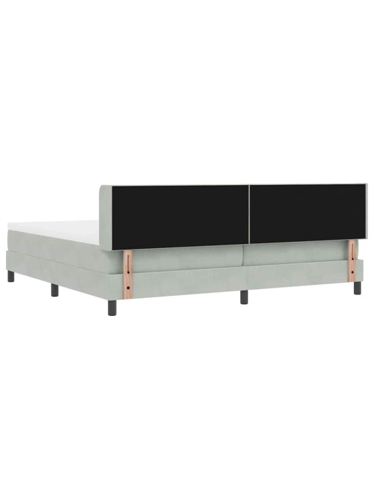 Kontinentaalvoodi koos madratsiga must 100x200 cm samet peaga