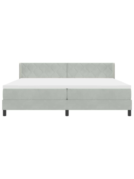 Kontinentaalvoodi koos madratsiga must 100x200 cm samet peaga