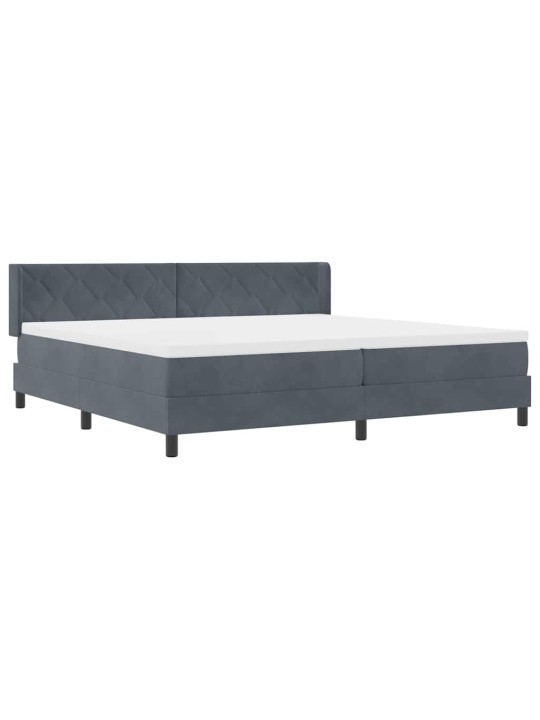 Kontinentaalvoodi koos madratsiga must 100x200 cm samet peaga