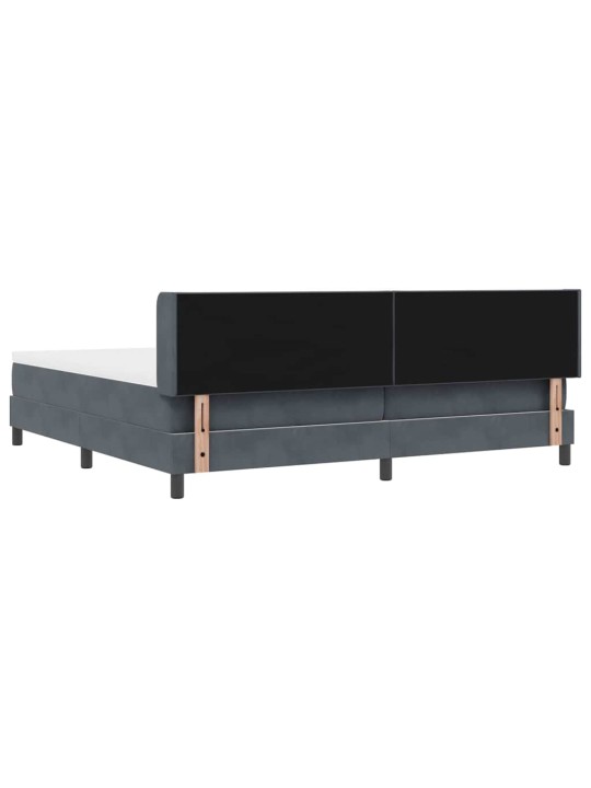 Kontinentaalvoodi koos madratsiga must 100x200 cm samet peaga