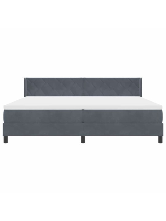 Kontinentaalvoodi koos madratsiga must 100x200 cm samet peaga