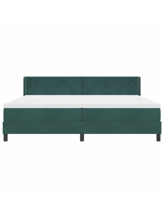 Kontinentaalvoodi koos madratsiga must 100x200 cm samet peaga
