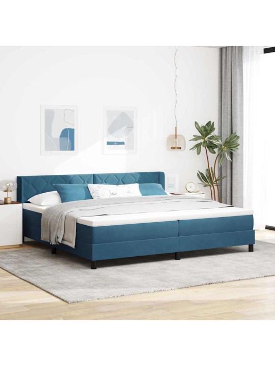 Kontinentaalvoodi koos madratsiga must 100x200 cm samet peaga